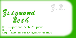 zsigmond meth business card